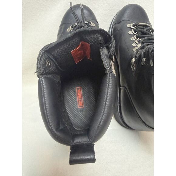 Harley Davidson Dipstick Men\'s Black Leather Motorcycle Riding Boots Size 10.5 main image 7